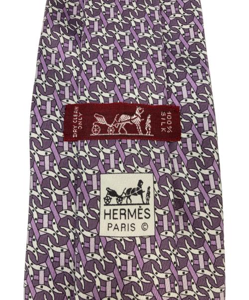 HERMES（エルメス）HERMES (エルメス) ネクタイ パープル サイズ:158×8.5の古着・服飾アイテム