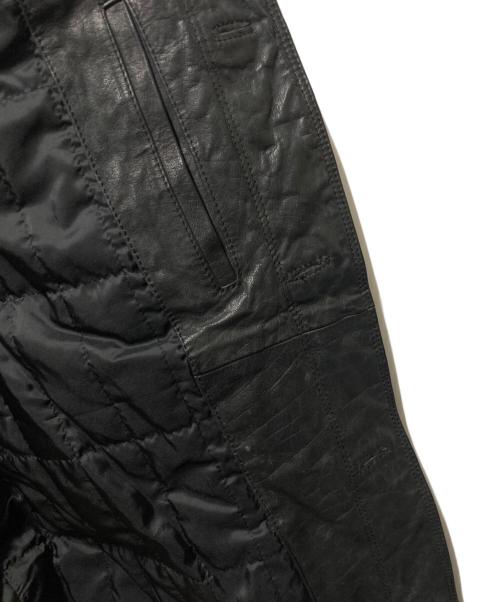 Blackbarrett by Neil Barrett（ブラックバレット）Blackbarrett by Neil Barrett (ブラックバレット) 中綿レザージャケット ブラック サイズ:3の古着・服飾アイテム