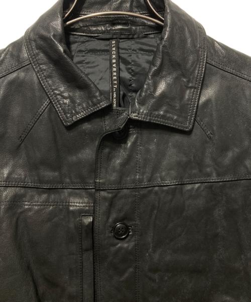 Blackbarrett by Neil Barrett（ブラックバレット）Blackbarrett by Neil Barrett (ブラックバレット) 中綿レザージャケット ブラック サイズ:3の古着・服飾アイテム