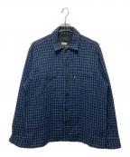 FTCエフティーシー）の古着「GAUZE PLAID SHIRT/ガーゼプラッドシャツ」｜ブラック×ブルー