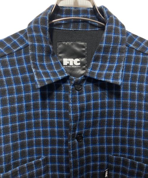 FTC（エフティーシー）FTC (エフティーシー) GAUZE PLAID SHIRT/ガーゼプラッドシャツ ブラック×ブルー サイズ:Ｍの古着・服飾アイテム