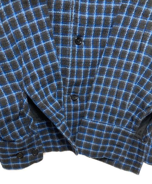 FTC（エフティーシー）FTC (エフティーシー) GAUZE PLAID SHIRT/ガーゼプラッドシャツ ブラック×ブルー サイズ:Ｍの古着・服飾アイテム