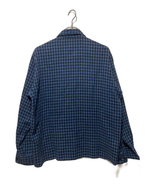 FTC（エフティーシー）FTC (エフティーシー) GAUZE PLAID SHIRT/ガーゼプラッドシャツ ブラック×ブルー サイズ:Ｍの古着・服飾アイテム