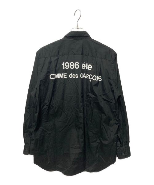 CDG（シーディージー）CDG (シーディージー) バックプリントシャツ ブラック サイズ:Ｌの古着・服飾アイテム