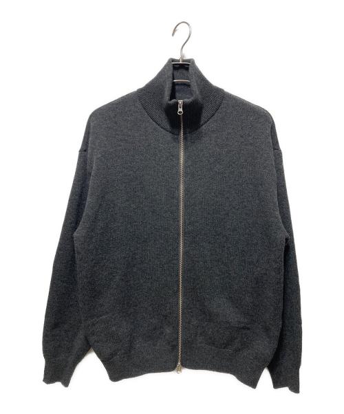 UNDECORATED（アンデコレイテッド）UNDECORATED (アンデコレイテッド) エルボーパッチジップアップニット グレー サイズ:2の古着・服飾アイテム