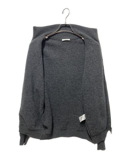 UNDECORATED（アンデコレイテッド）UNDECORATED (アンデコレイテッド) エルボーパッチジップアップニット グレー サイズ:2の古着・服飾アイテム