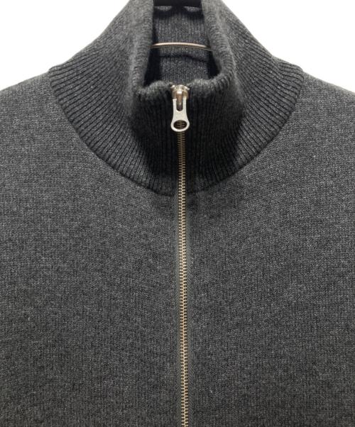 UNDECORATED（アンデコレイテッド）UNDECORATED (アンデコレイテッド) エルボーパッチジップアップニット グレー サイズ:2の古着・服飾アイテム