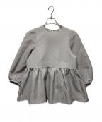 UNITED ARROWS TOKYOユナイテッドアローズトウキョウ）の古着「エアリージャカード ペプラムブラウス」｜グレー