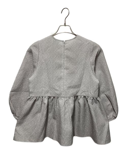 UNITED ARROWS TOKYO（ユナイテッドアローズトウキョウ）UNITED ARROWS TOKYO (ユナイテッドアローズトウキョウ) エアリージャカード ペプラムブラウス グレー サイズ:36の古着・服飾アイテム