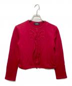 sodukスドーク）の古着「ribbon cardigan」｜レッド