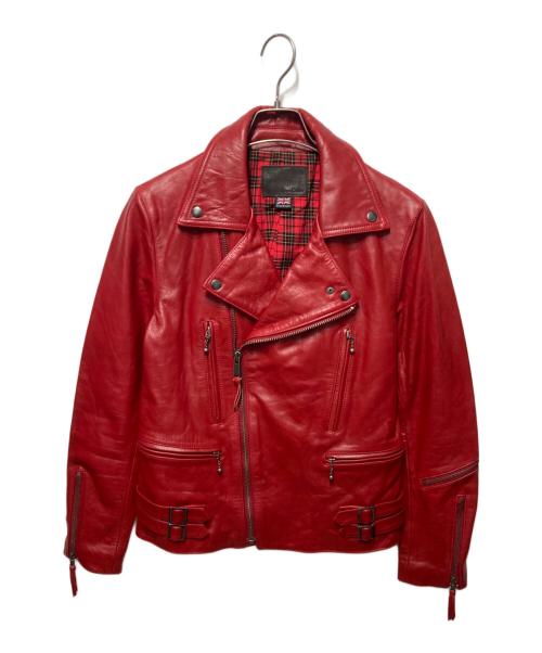 Liugoo Leathers（リューグーレザーズ）LIUGOO LEATHERS (リューグーレザーズ) ライダースジャケット レッド サイズ:Lの古着・服飾アイテム