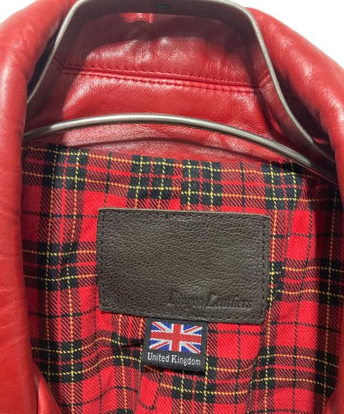 Liugoo Leathers（リューグーレザーズ）LIUGOO LEATHERS (リューグーレザーズ) ライダースジャケット レッド サイズ:Lの古着・服飾アイテム