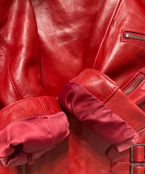 Liugoo Leathers（リューグーレザーズ）LIUGOO LEATHERS (リューグーレザーズ) ライダースジャケット レッド サイズ:Lの古着・服飾アイテム