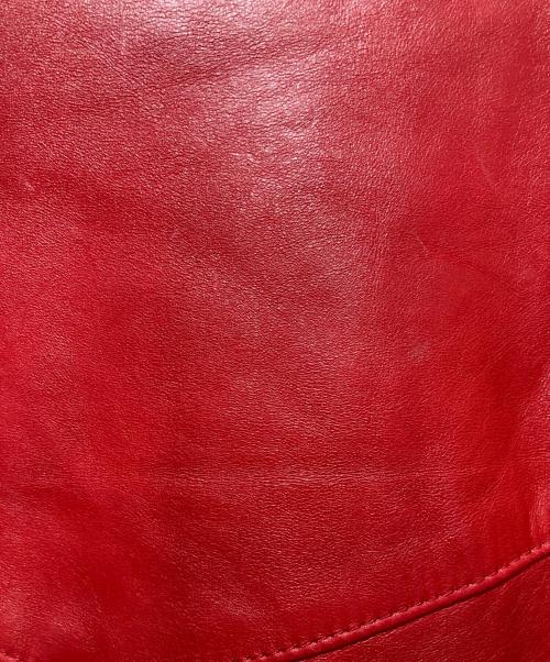 Liugoo Leathers（リューグーレザーズ）LIUGOO LEATHERS (リューグーレザーズ) ライダースジャケット レッド サイズ:Lの古着・服飾アイテム