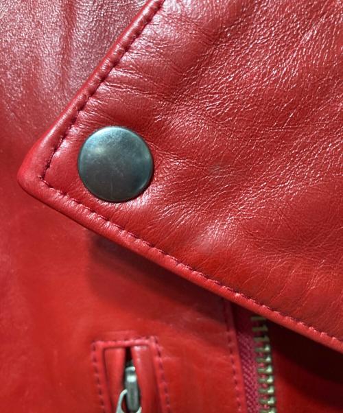 Liugoo Leathers（リューグーレザーズ）LIUGOO LEATHERS (リューグーレザーズ) ライダースジャケット レッド サイズ:Lの古着・服飾アイテム