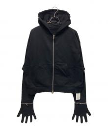 USED（ユーズド）の古着「Glove Zip Hoodie/グローブジップフーディ」｜ブラック