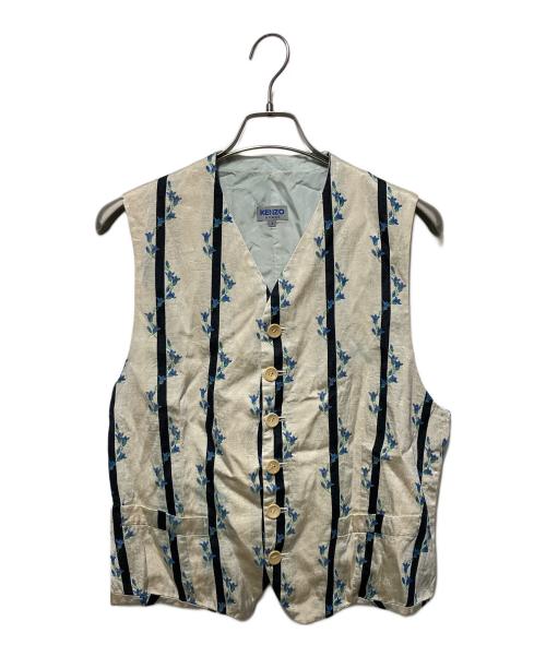 KENZO（ケンゾー）KENZO (ケンゾー) オールド小花柄ベスト ベージュ サイズ:3の古着・服飾アイテム