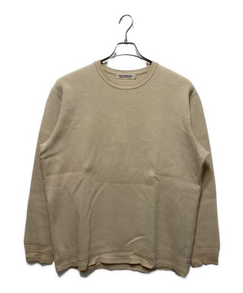 COOTIE PRODUCTIONS（クーティープロダクツ）COOTIE PRODUCTIONS (クーティープロダクツ) クルーネックニット ベージュ サイズ:Ｌの古着・服飾アイテム