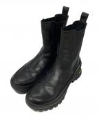 Le Talon GRISEル タロン グリーズ）の古着「VIBRAM SOLE LEATHER SIDE GORE SHORT BOOTS/ビブラムソール レザーサイドゴアショートブーツ 」｜ブラック