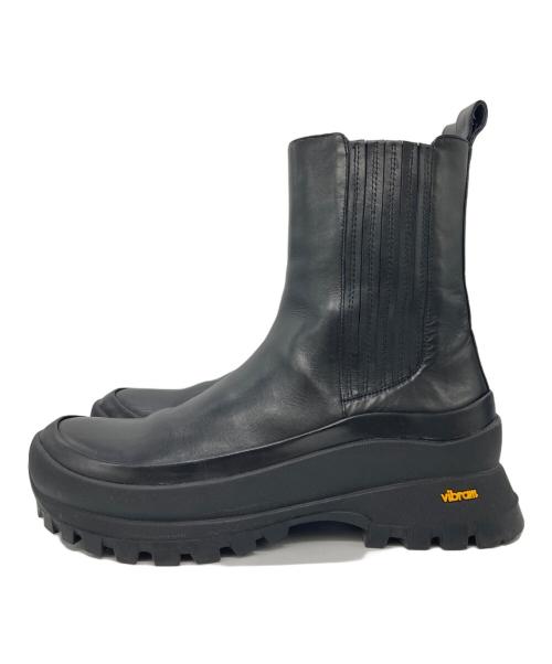 Le Talon GRISE（ル タロン グリーズ）Le Talon GRISE (ル タロン グリーズ) VIBRAM SOLE LEATHER SIDE GORE SHORT BOOTS/ビブラムソール レザーサイドゴアショートブーツ  ブラック サイズ:38の古着・服飾アイテム