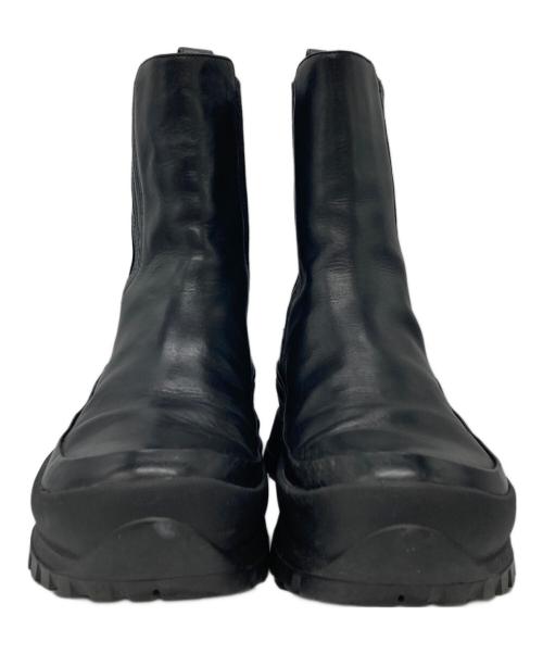 Le Talon GRISE（ル タロン グリーズ）Le Talon GRISE (ル タロン グリーズ) VIBRAM SOLE LEATHER SIDE GORE SHORT BOOTS/ビブラムソール レザーサイドゴアショートブーツ  ブラック サイズ:38の古着・服飾アイテム