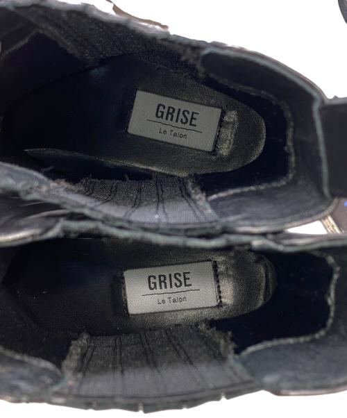 Le Talon GRISE（ル タロン グリーズ）Le Talon GRISE (ル タロン グリーズ) VIBRAM SOLE LEATHER SIDE GORE SHORT BOOTS/ビブラムソール レザーサイドゴアショートブーツ  ブラック サイズ:38の古着・服飾アイテム