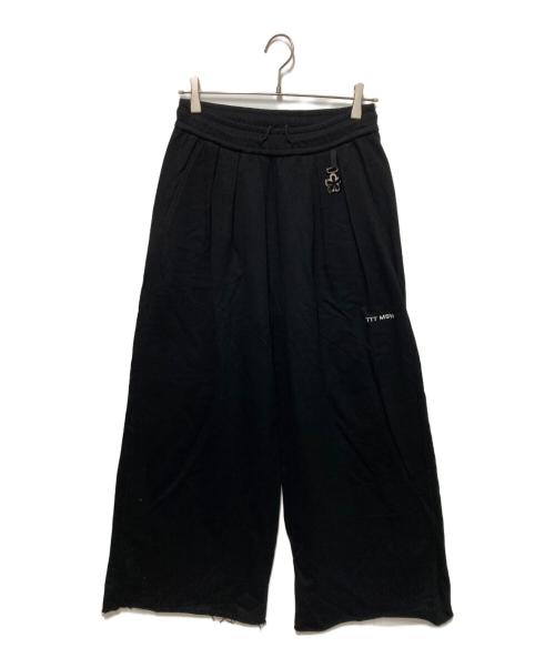TTT MSW（ティー）TTT MSW (ティー) Wide sweat pants/ワイドスウェットパンツ ブラック サイズ:Lの古着・服飾アイテム