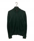 POLO RALPH LAURENポロ・ラルフローレン）の古着「ジップアップニット」｜グリーン