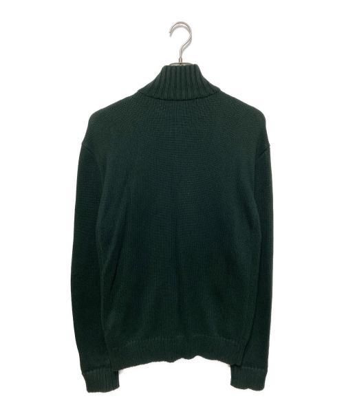 POLO RALPH LAUREN（ポロ・ラルフローレン）POLO RALPH LAUREN (ポロ・ラルフローレン) ジップアップニット グリーン サイズ:Mの古着・服飾アイテム