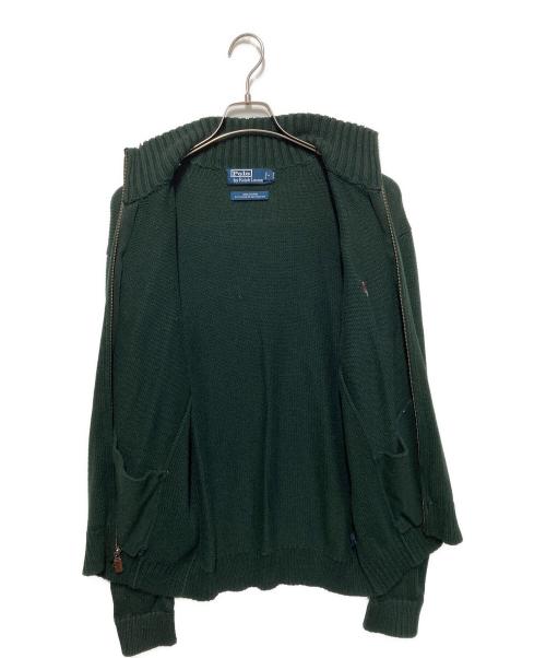 POLO RALPH LAUREN（ポロ・ラルフローレン）POLO RALPH LAUREN (ポロ・ラルフローレン) ジップアップニット グリーン サイズ:Mの古着・服飾アイテム
