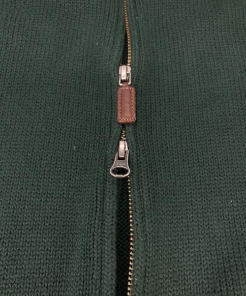 POLO RALPH LAUREN（ポロ・ラルフローレン）POLO RALPH LAUREN (ポロ・ラルフローレン) ジップアップニット グリーン サイズ:Mの古着・服飾アイテム