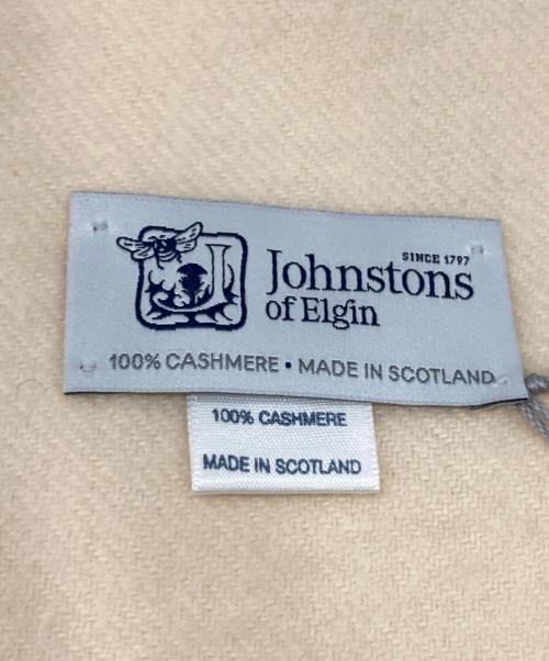 JOHNSTONS（ジョンストンズ）JOHNSTONS (ジョンストンズ) カシミヤ大判ストール ベージュ サイズ:190×70の古着・服飾アイテム