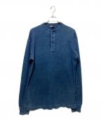 POLO RALPH LAURENポロ・ラルフローレン）の古着「ヘンリーネックニット」｜インディゴ