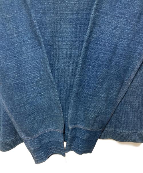 POLO RALPH LAUREN（ポロ・ラルフローレン）POLO RALPH LAUREN (ポロ・ラルフローレン) ヘンリーネックニット インディゴ サイズ:Ｌの古着・服飾アイテム