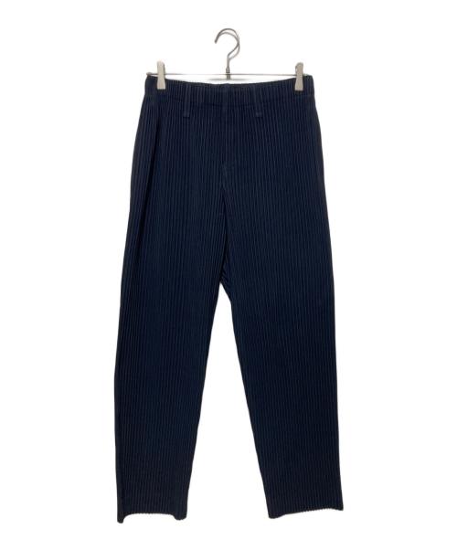 HOMME PLISSE ISSEY MIYAKE（オム プリッセ イッセイ ミヤケ）HOMME PLISSE ISSEY MIYAKE (オム プリッセ イッセイ ミヤケ) プリーツパンツ ネイビー サイズ:2の古着・服飾アイテム