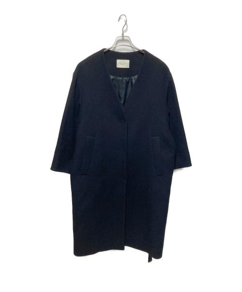 PUBLIC TOKYO（パブリックトウキョウ）PUBLIC TOKYO (パブリックトウキョウ) ノーカラーコート ブラック サイズ:freeの古着・服飾アイテム