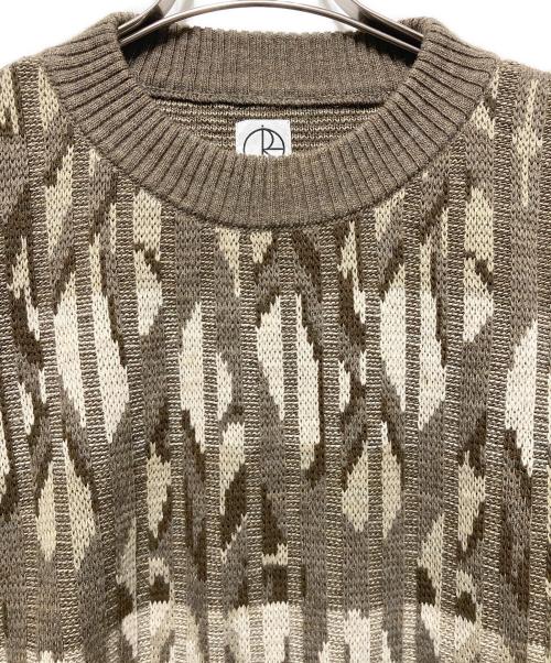 POLAR SKATE（ポーラー スケート）POLAR SKATE (ポーラー スケート) クルーネックニット ベージュ サイズ:Ｓの古着・服飾アイテム
