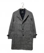 BURBERRY BLACK LABELバーバリーブラックレーベル）の古着「グレンチェックスタンドカラーコート」｜グレー