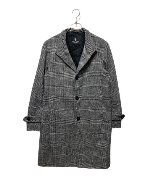 BURBERRY BLACK LABEL（バーバリーブラックレーベル）BURBERRY BLACK LABEL (バーバリーブラックレーベル) グレンチェックスタンドカラーコート グレー サイズ:Ｍの古着・服飾アイテム