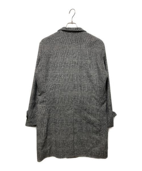 BURBERRY BLACK LABEL（バーバリーブラックレーベル）BURBERRY BLACK LABEL (バーバリーブラックレーベル) グレンチェックスタンドカラーコート グレー サイズ:Ｍの古着・服飾アイテム