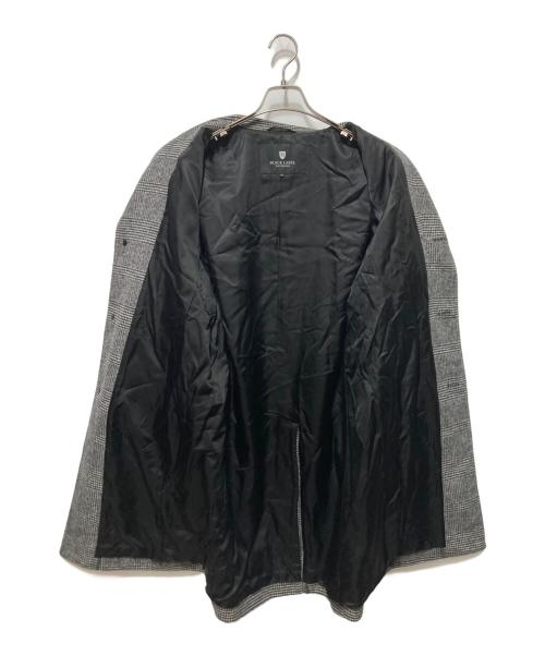 BURBERRY BLACK LABEL（バーバリーブラックレーベル）BURBERRY BLACK LABEL (バーバリーブラックレーベル) グレンチェックスタンドカラーコート グレー サイズ:Ｍの古着・服飾アイテム
