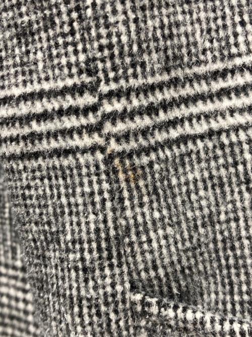 BURBERRY BLACK LABEL（バーバリーブラックレーベル）BURBERRY BLACK LABEL (バーバリーブラックレーベル) グレンチェックスタンドカラーコート グレー サイズ:Ｍの古着・服飾アイテム