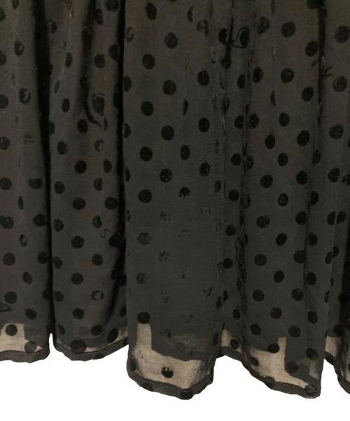 MM6 Maison Margiela（エムエムシックスメゾンマルジェラ）MM6 Maison Margiela (エムエムシックスメゾンマルジェラ) ドット柄ワンピース ブラック サイズ:40の古着・服飾アイテム