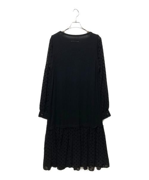 MM6 Maison Margiela（エムエムシックスメゾンマルジェラ）MM6 Maison Margiela (エムエムシックスメゾンマルジェラ) ドット柄ワンピース ブラック サイズ:40の古着・服飾アイテム