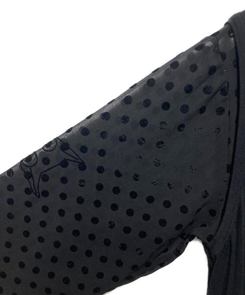 MM6 Maison Margiela（エムエムシックスメゾンマルジェラ）MM6 Maison Margiela (エムエムシックスメゾンマルジェラ) ドット柄ワンピース ブラック サイズ:40の古着・服飾アイテム