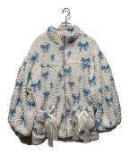 merry jennyメリージェニー）の古着「Fluffy Tulip Boa Blouson/チューリップ ボアブルゾン」｜ホワイト