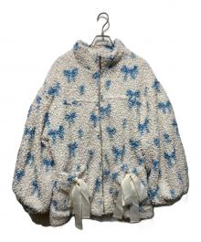 merry jenny（メリージェニー）の古着「Fluffy Tulip Boa Blouson/チューリップ ボアブルゾン」｜ホワイト