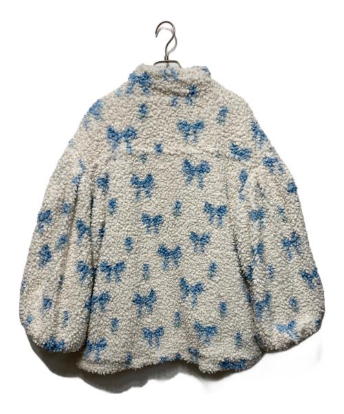 merry jenny（メリージェニー）merry jenny (メリージェニー) Fluffy Tulip Boa Blouson/チューリップ ボアブルゾン ホワイト サイズ:freeの古着・服飾アイテム