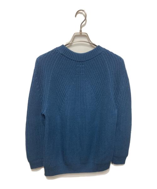BATONER（バトナ―）BATONER (バトナ―) ウール5G片畦クルーネックニット ネイビー サイズ:1の古着・服飾アイテム