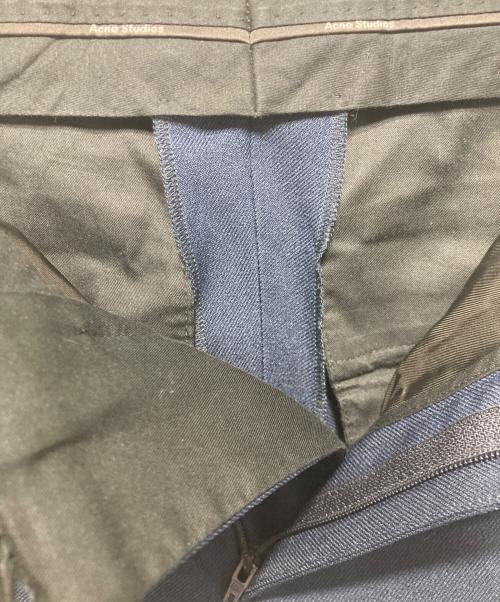 Acne studios（アクネ ストゥディオズ）ACNE STUDIOS (アクネ ストゥディオズ) ウールブレンド テーラードトラウザーズ ネイビー サイズ:46の古着・服飾アイテム